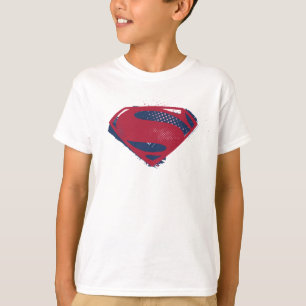 Camiseta Liga de la Justicia  Símbolo Superman de brocha y 