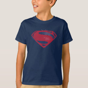 Camiseta Liga de la Justicia  Símbolo Superman de brocha y 