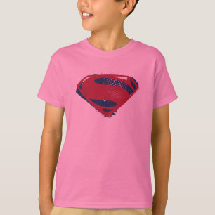 Camiseta Liga de la Justicia  Símbolo Superman de brocha y