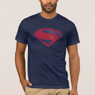 Camiseta Liga de la Justicia  Símbolo Superman de brocha y 