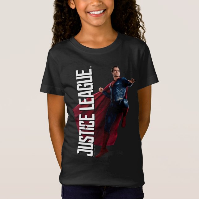 Camiseta Liga de la Justicia | Superman En Battlefield (Anverso)