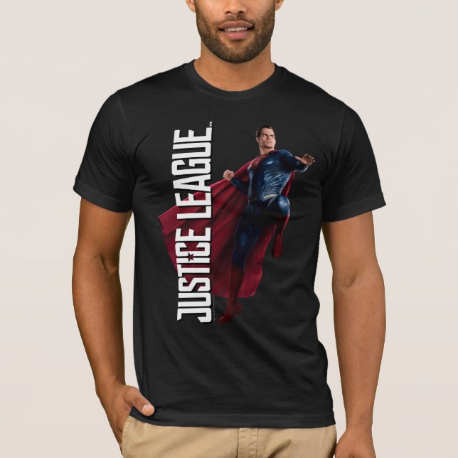 Camiseta Liga de la Justicia | Superman En Battlefield (Anverso)