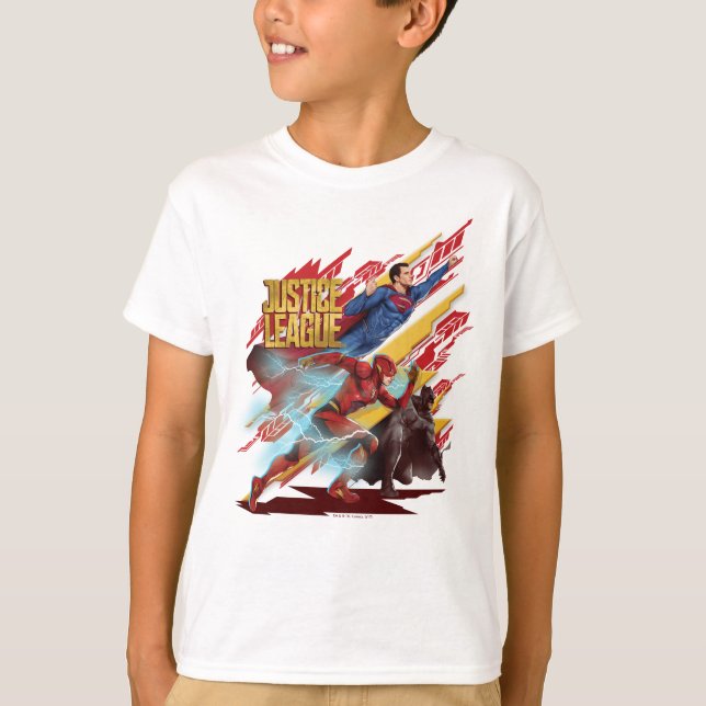 Camiseta Liga de la Justicia | Superman, Flash y Batman Bad (Anverso)