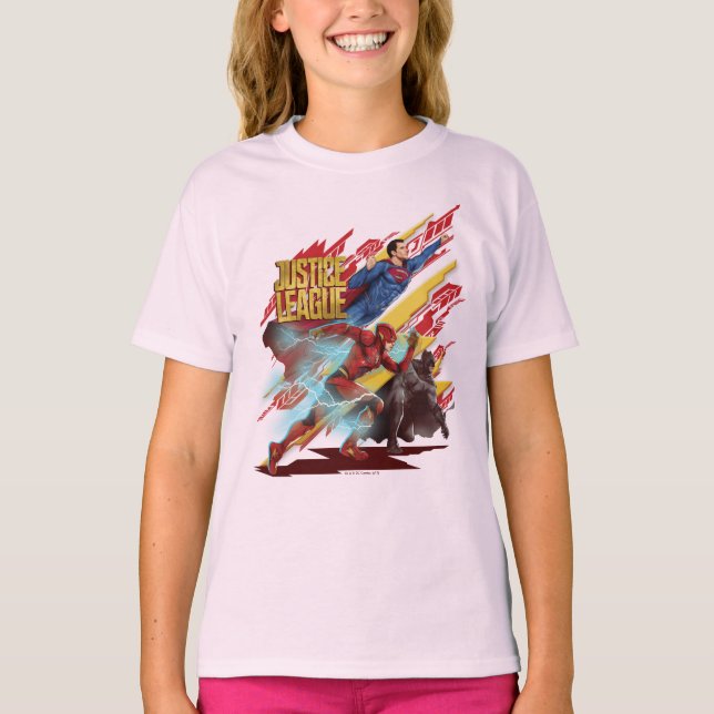 Camiseta Liga de la Justicia | Superman, Flash y Batman Bad (Anverso)