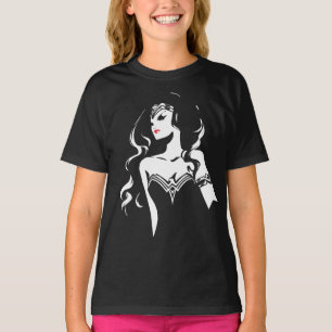Camiseta Liga de la Justicia  Wonder Woman Noir Pop Art
