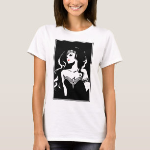 Camiseta Liga de la Justicia  Wonder Woman Noir Pop Art