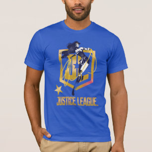Camiseta Liga de la Justicia   Wonwoman JL Logo Pop Art