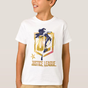 Camiseta Liga de la Justicia   Wonwoman JL Logo Pop Art
