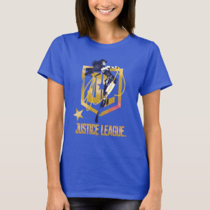 Camiseta Liga de la Justicia   Wonwoman JL Logo Pop Art