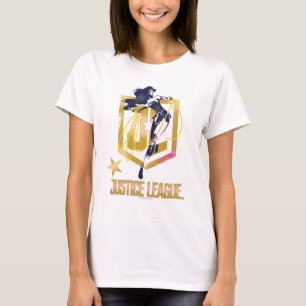 Camiseta Liga de la Justicia   Wonwoman JL Logo Pop Art