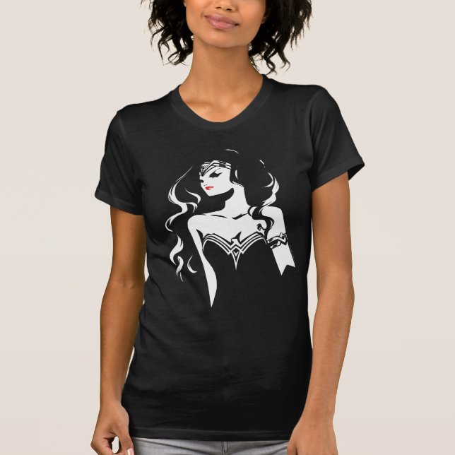 Camiseta Liga de la Justicia | Wonwoman Noir Pop Art (Anverso)
