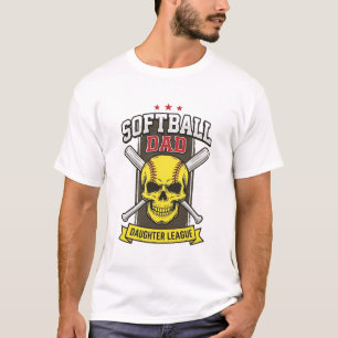 Camiseta Liga de softball padre e hija Diseño vectorial vin