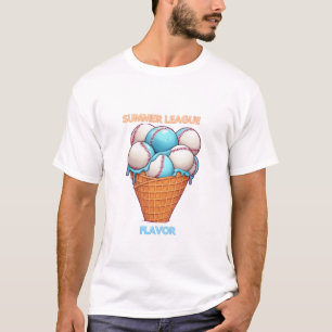 Camiseta Liga de Verano Flavor Hielo Crema Béisbol Deportes