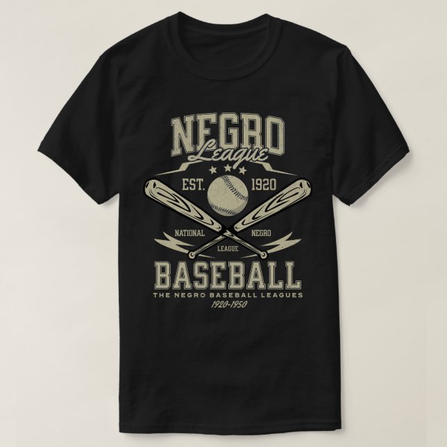 Camiseta Liga Negra de Béisbol (Diseño del anverso)