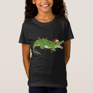 Camiseta Ligador lindo con Navidades Gorras de Santa Claus 