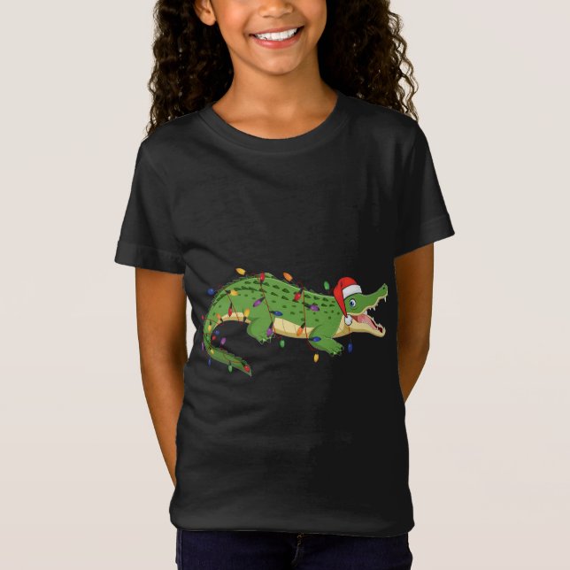 Camiseta Ligador lindo con Navidades Gorras de Santa Claus  (Anverso)