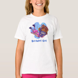 Camiseta ligera de cumpleaños de niña snorkel