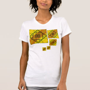 Camiseta ligera de geometría fractal para mujer