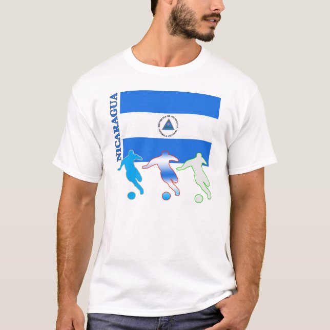 Camiseta ligera de Nicaragua del fútbol (Anverso)