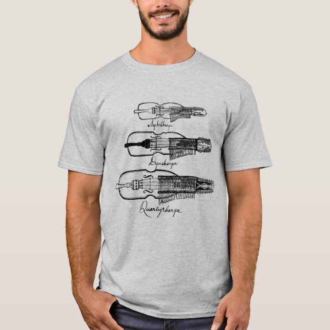 Camiseta ligera de Nyckelharpa de los hombres (Anverso)