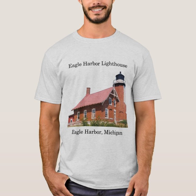 Camiseta ligera del faro de Eagle Harbor (Anverso)
