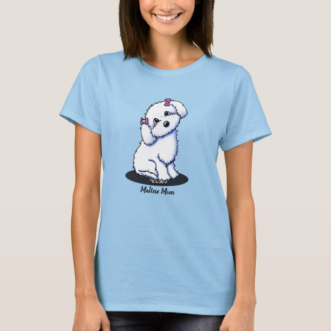 Camiseta ligera maltesa de KiniArt (Anverso)