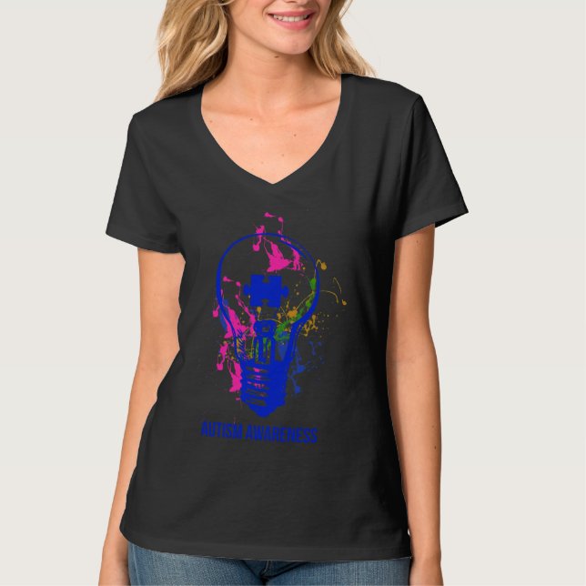 Camiseta Light It Up Blue  Autism Awareness Day (Anverso)
