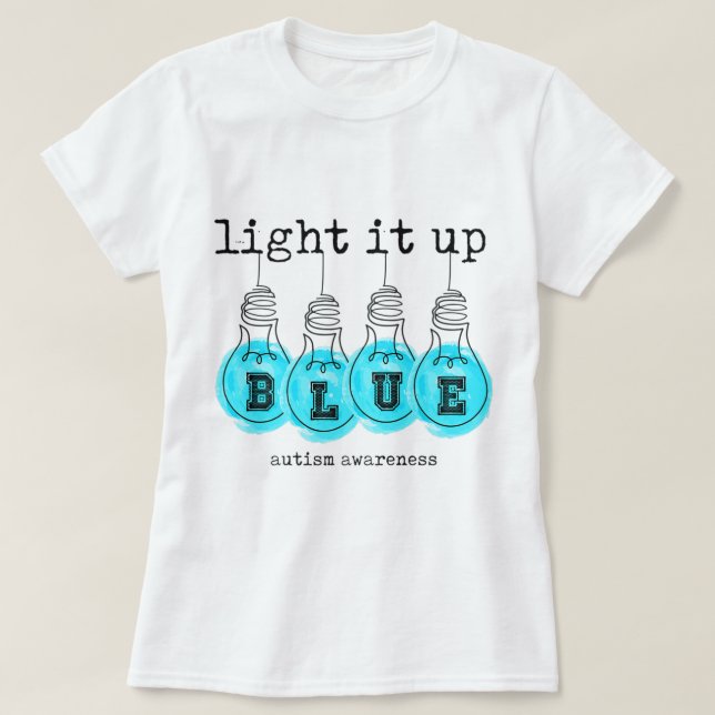 Camiseta Light It Up Blue Autism Awareness Premium T-Shirt1 (Diseño del anverso)
