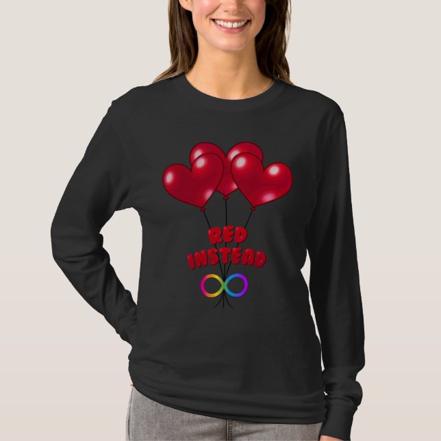 Camiseta Light It Up Red Instead Autism Awareness  With Hea (Anverso)