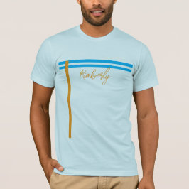 Camiseta Light Sky Blue Minimal Custom Name Basic T-Shirt