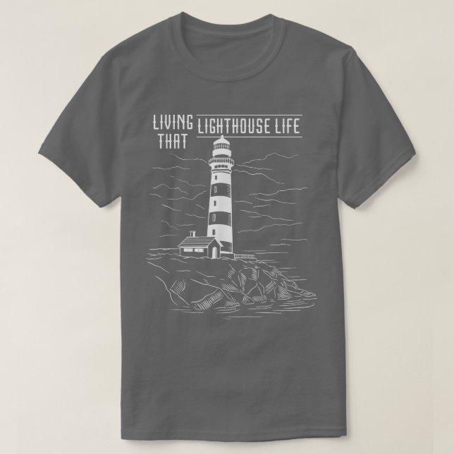 Camiseta Lighthouse Living That Seaside Life Sailing Coasta (Diseño del anverso)