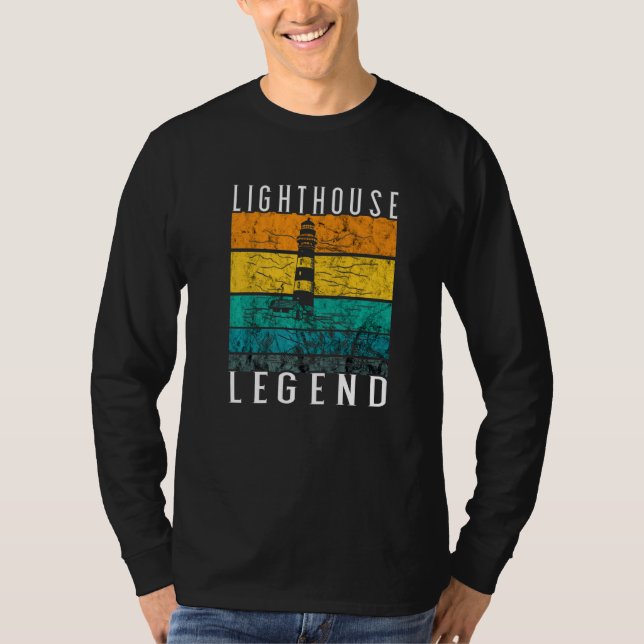 Camiseta Lighthouse Retro Vintage Legend Seaside Life Beach (Anverso)