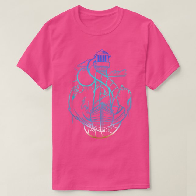 Camiseta Lighthouse Seaside House Sailing Sea Beach Life Sa (Diseño del anverso)
