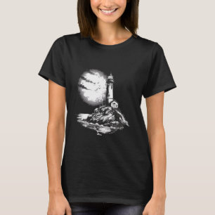 Camiseta Lighthouse Seaside House Sailing Sea Beach Light H
