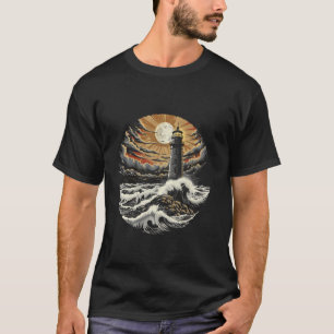 Camiseta Lighthouse Seaside House Sailing Sea Beach Light H