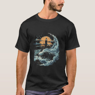 Camiseta Lighthouse Seaside House Sailing Sea Beach Light H