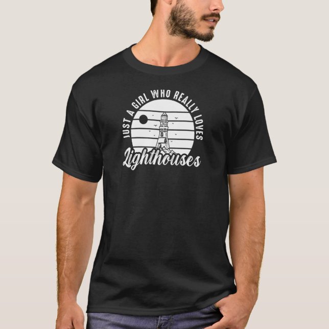 Camiseta Lighthouse Tower Beach Ocean Quotes Lamp Light   (Anverso)