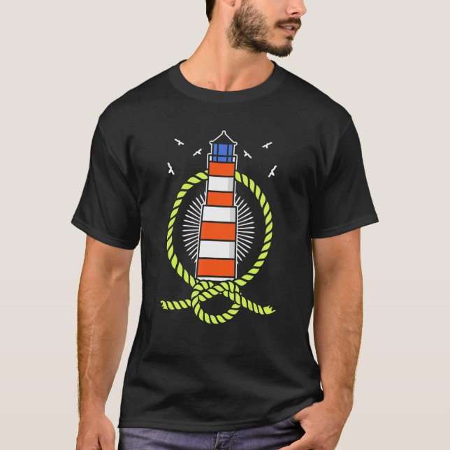 Camiseta Lighthouse with rope sea and seagulls Baltic Sea (Anverso)