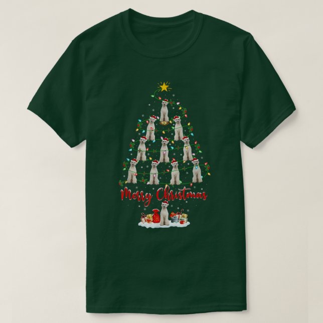Camiseta Lighting Xmas Matching Santa White Corded Dog Chri (Diseño del anverso)