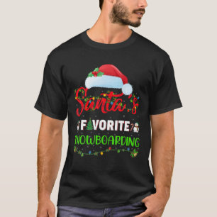 Camiseta Lighting Xmas Santa's Favorite Snowboarding Christ