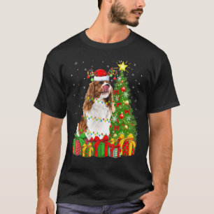 Camiseta Lighting Xmas Tree Cavalier King Charles Spaniel C