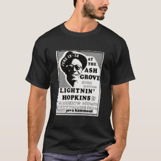 Camiseta Lightnin Hopkins, legendario país estadounidense b