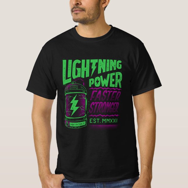 Camiseta Lightning Power, Street Wear T-shirt (Anverso)