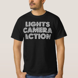 Camiseta Lights Camera Action Film Crew Director Regalo