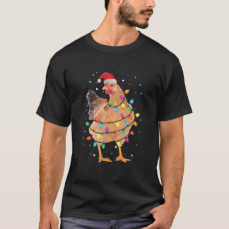 Camiseta Lights Chicken Santa Tree Chicken