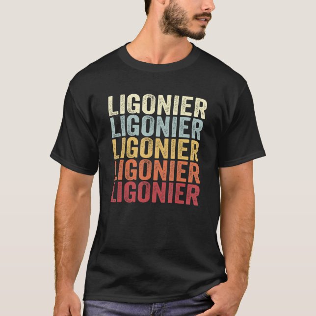 Camiseta Ligonier Pennsylvania Ligonier PA Retro Vintage Te (Anverso)