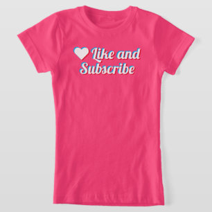 Camiseta Like And Subscribe