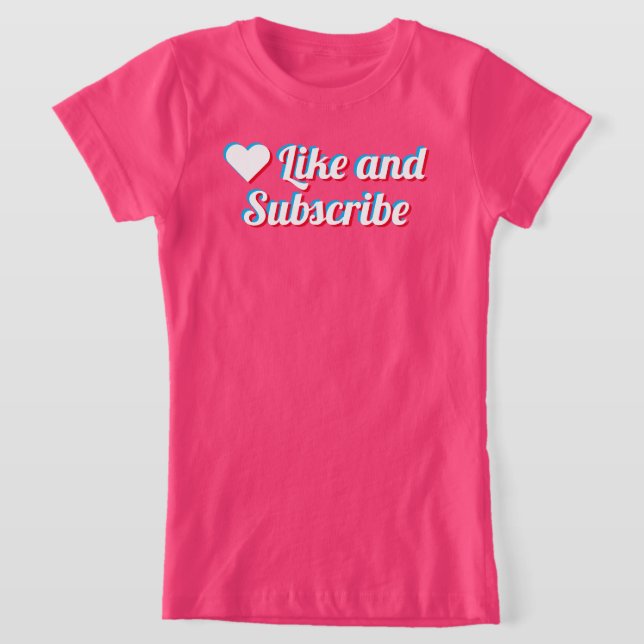 Camiseta Like And Subscribe (Distribución)