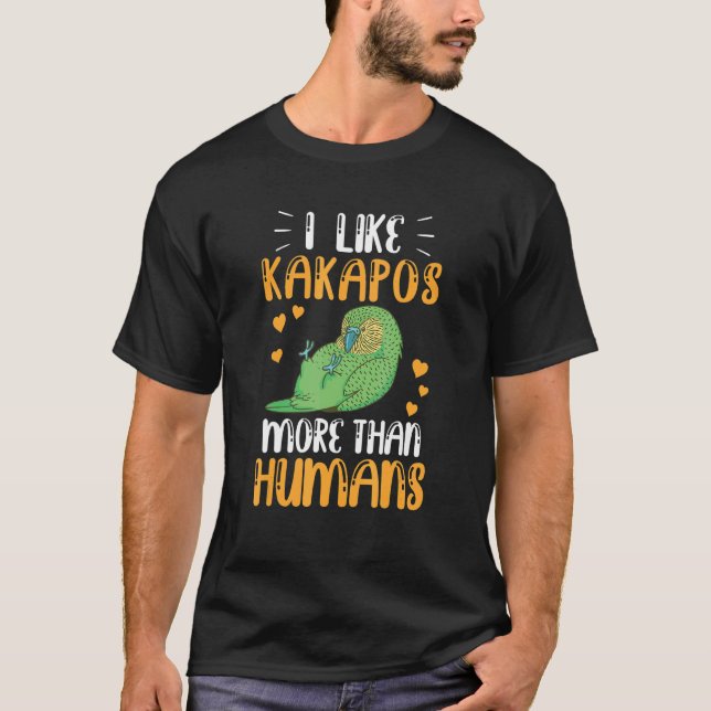 Camiseta Like Kakapos more New Zealand Parrot Kakapo (Anverso)