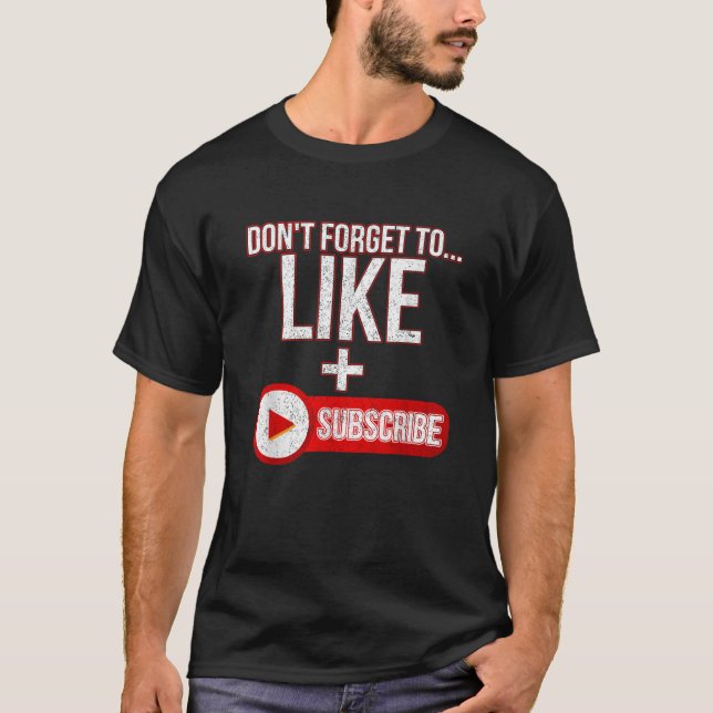Camiseta Like Y Subscribe Influencer Content Creator Vlog (Anverso)
